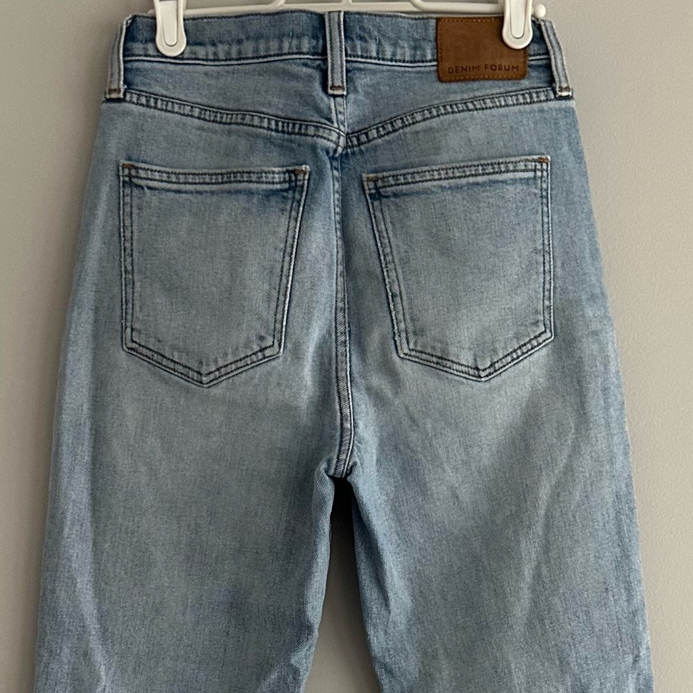 Denim Forum Arlo High Rise Straight Jeans with Raw Hem Size 26 - Picture 5 of 16